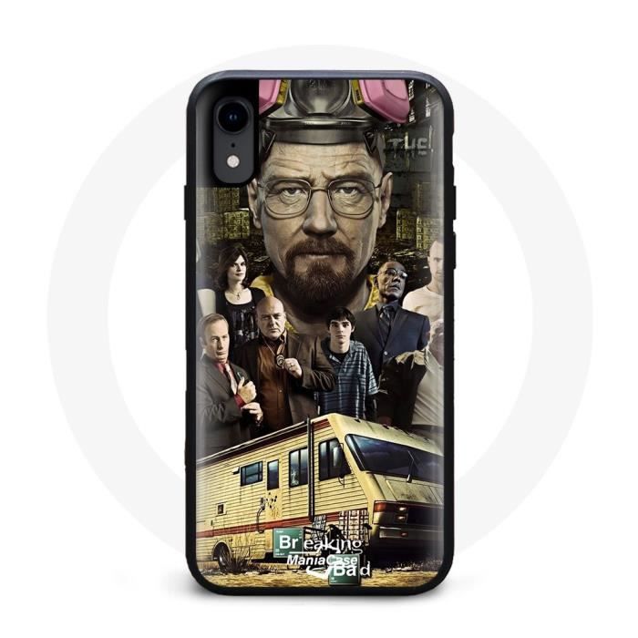 Coque - MANIACASE - Iphone XS - Souple - Noir - Motif Breaking Bad