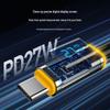 Кабель для передачи данных Aohi для iPhone 14: Быстрая зарядка PD 20 Вт, цифровой дисплей CL, сертифицирован Apple MFI для 15 Pro Max.