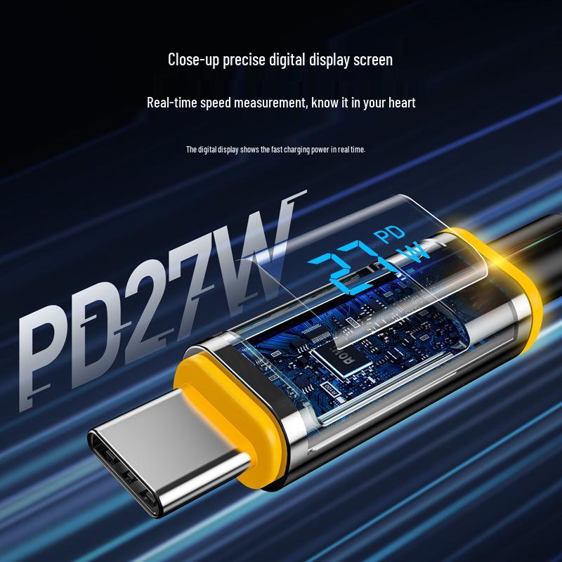 Кабель для передачи данных Aohi для iPhone 14: Быстрая зарядка PD 20 Вт, цифровой дисплей CL, сертифицирован Apple MFI для 15 Pro Max.
