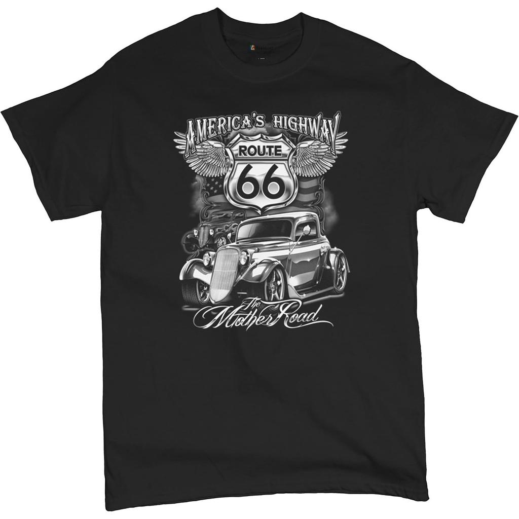 Футболка Route 66 Дорога Америки Байкерская Классическая Историческая Мужская Новинка
