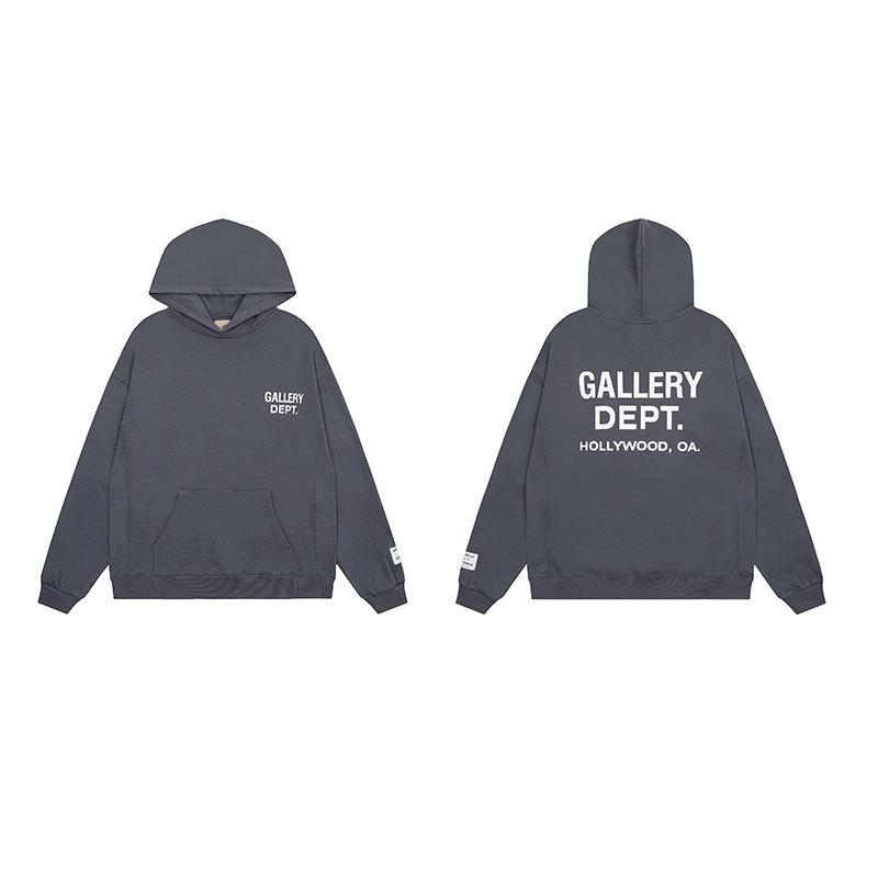 GALLERY DEPT Ink Splatter Graffiti Unisex Cotton Hoodie Set - Autumn Loose Fit