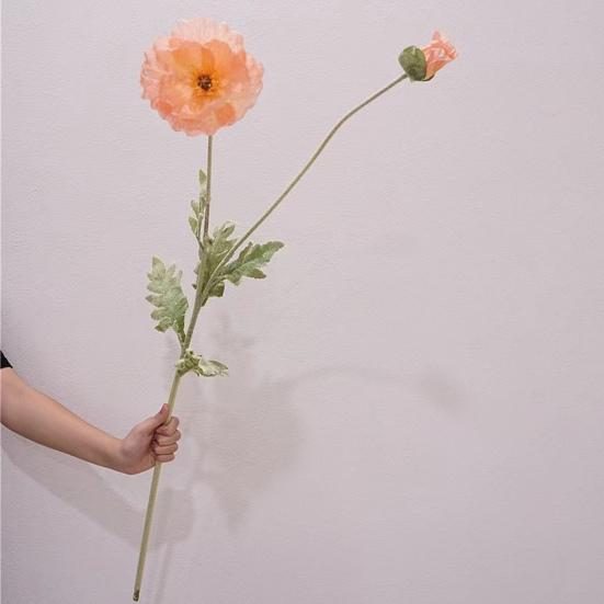 41,34 дюйма Искусственные цветы мака-самосейки с длинным стеблем Реалистичные поддельные полевые маки для напольной вазы Домашний декор для помещений Свадебное мероприятие