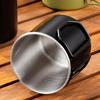 Portable Stainless Steel Camping Mug 250/350ml Handle Foldable Outdoor Tableware Kitchen Equipment Travel Hiking Picnic Utensils.