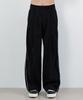 WOOSUK Piping Pleated Wide Pants (Black)