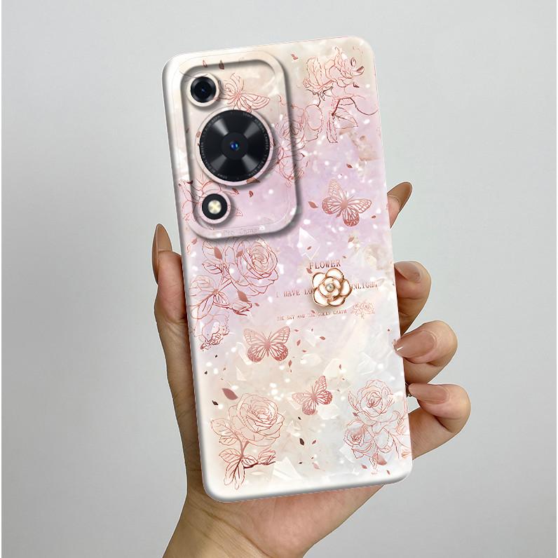 Phone Case For Huawei Nova Y72 Cases Fashion Butterfly Floral Cover For Huawei Nova Y72 NovaY72 Soft Silicone Shockproof Shell