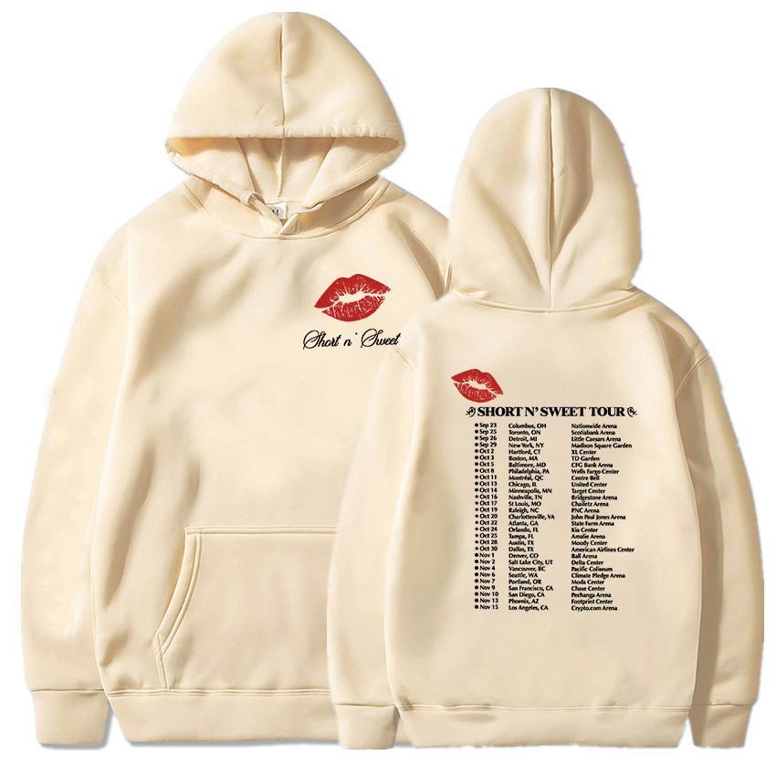 Певица Графика Сабрина Карпентер Толстовки Тур Short N' Sweet Толстовки Повседневные С капюшоном Зимние Женские Пуловеры Молетом Девушки