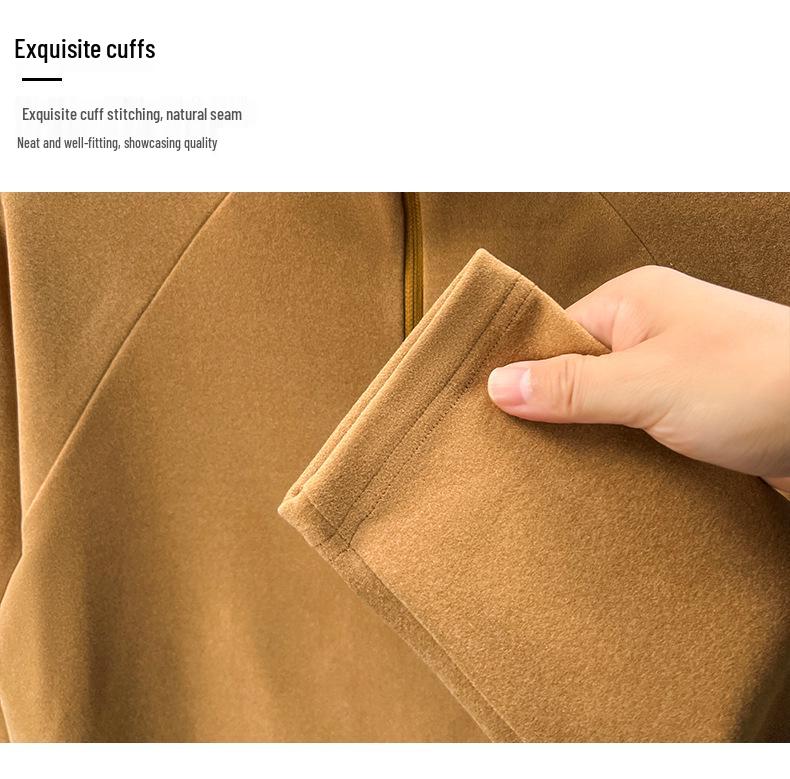 Мужская термофлисовая толстовка с полумолнией и длинным рукавом