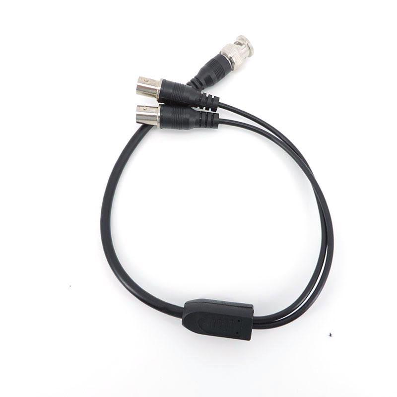 1 BNC Male to 2 way BNC Female Splitter Video Cable Cord Connector Adapter Wire Для удлинительного провода для камеры видеонаблюдения