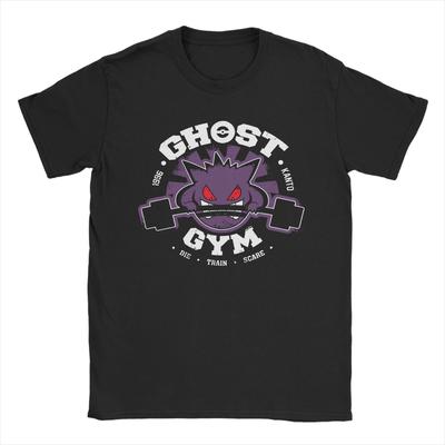 Футболка Ghost Gym для мужчин, хлопковая футболка Gengar Kaiju в японском стиле, карманная футболка с коротким рукавом, идея для подарка