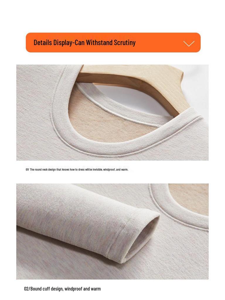 Женский антибактериальный теплый комплект нижнего белья из кашемира с добавлением шелка: Мягкий, Легкий и Утепленный для Осени/Зимы