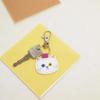 Cute Cartoon Cat Keychains PU Material Lovely Cat Funny Keychain Children Schoolbag Zipper Puller