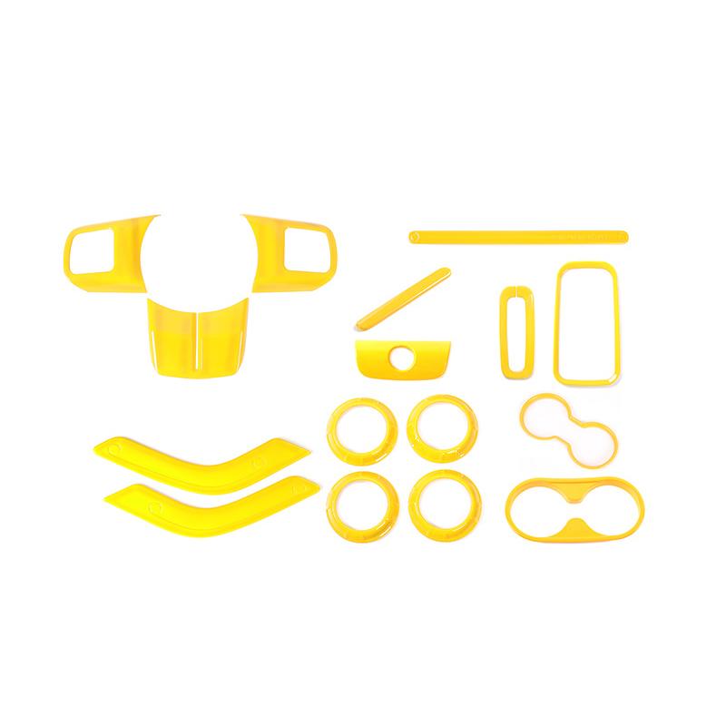 SHINEKA ABS украшение интерьера автомобиля, наклейки, полный комплект отделки, 2/4 дверные аксессуары для Jeep Wrangler JK JKU