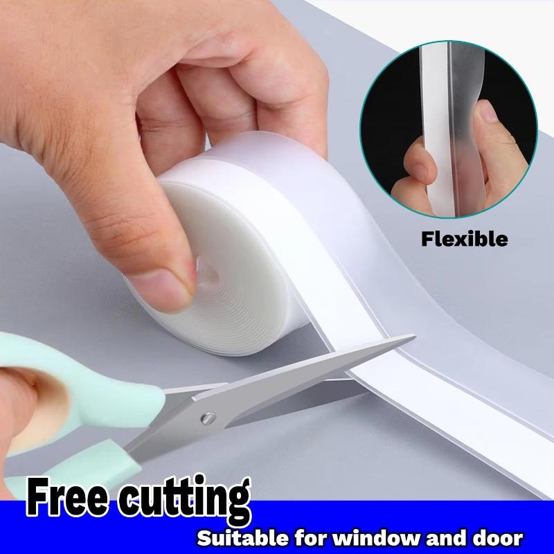 Door Weather Seal Stripping Tape Weatherproof Soundproof Long Lasting Adhesive Strip for Door Frame Window Home Repair