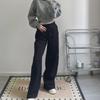 Lulu Velvet Scuba Wide-Leg Drawstring Pants - Mid-Waist, Casual, Loose Fit for Autumn/Winter