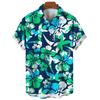 Men's Shirt Summer New Hawaiian Shirt Casual Shirt Beach Shirt Short Sleeve Flower Plant Lapel Hawaiian Holiday Clothing Apparel
