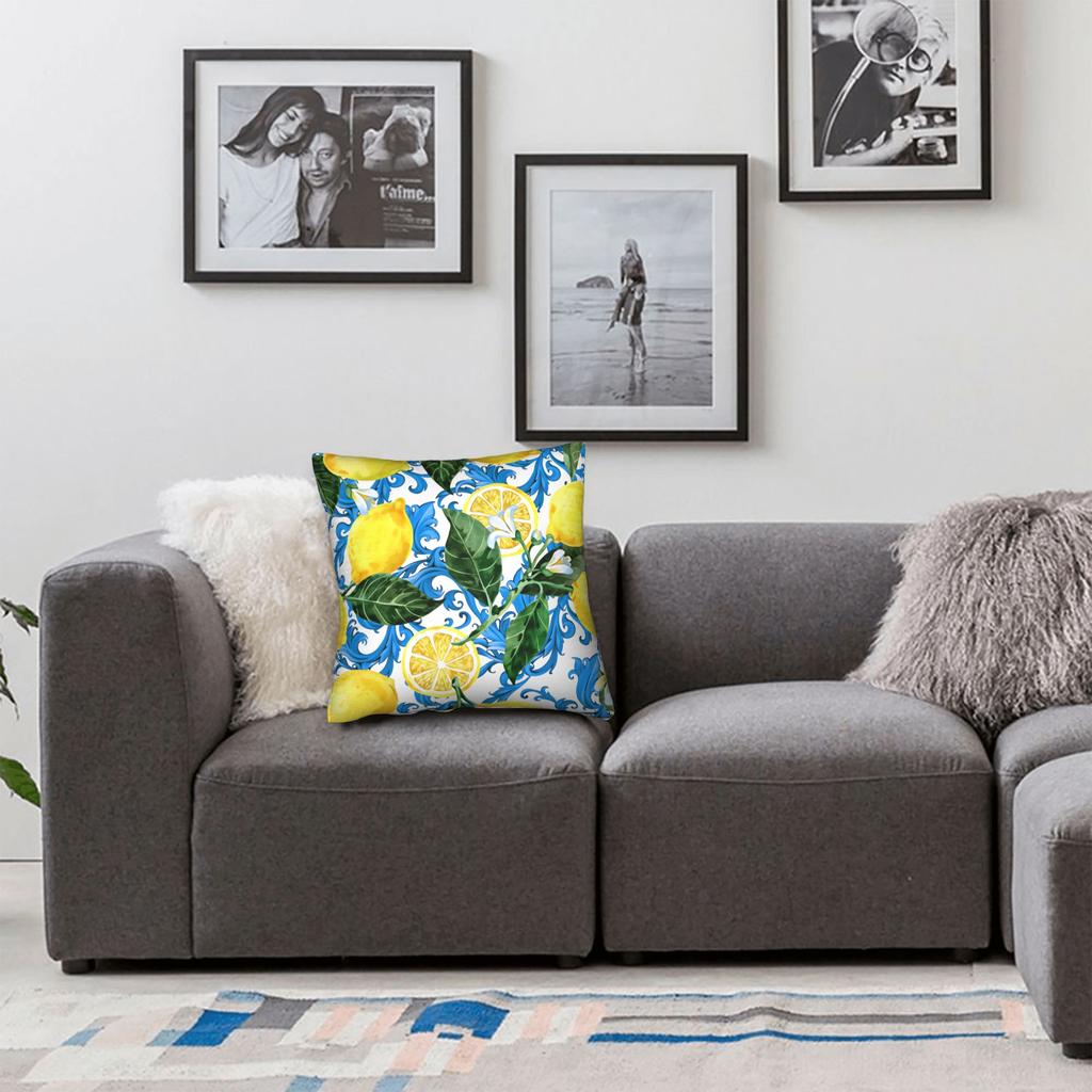 Lemon Pillow Cover Morden Pillow Case For Sofa Couch Bed Living Room Soft Pillowcases Gift Idea