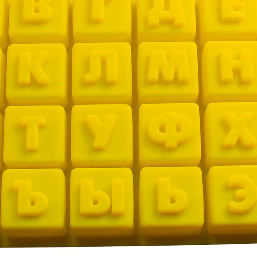 Инструмент для торта «сделай сам», пищевая рождественская силиконовая форма для шоколада, форма для желейных конфет, пудинга с алфавитом/буквами русского языка