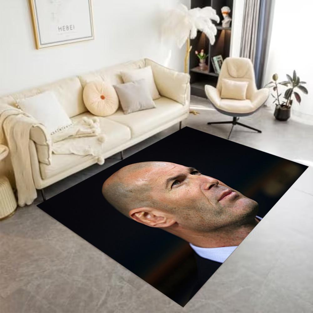 Zinedine Zidane's Profile Floor Mat Design for Outdoor Game Room Living Rooms Balcony Antislip Carpet Decorate Offices