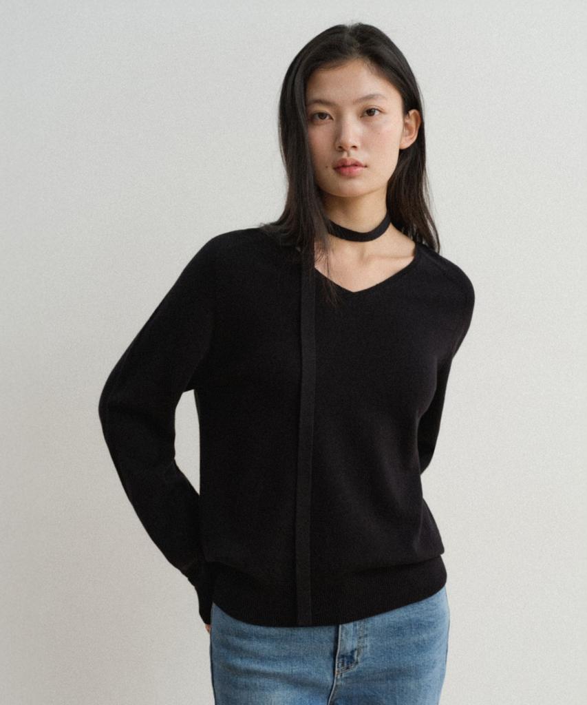 TOWAV Liss V Tie Knit_Black