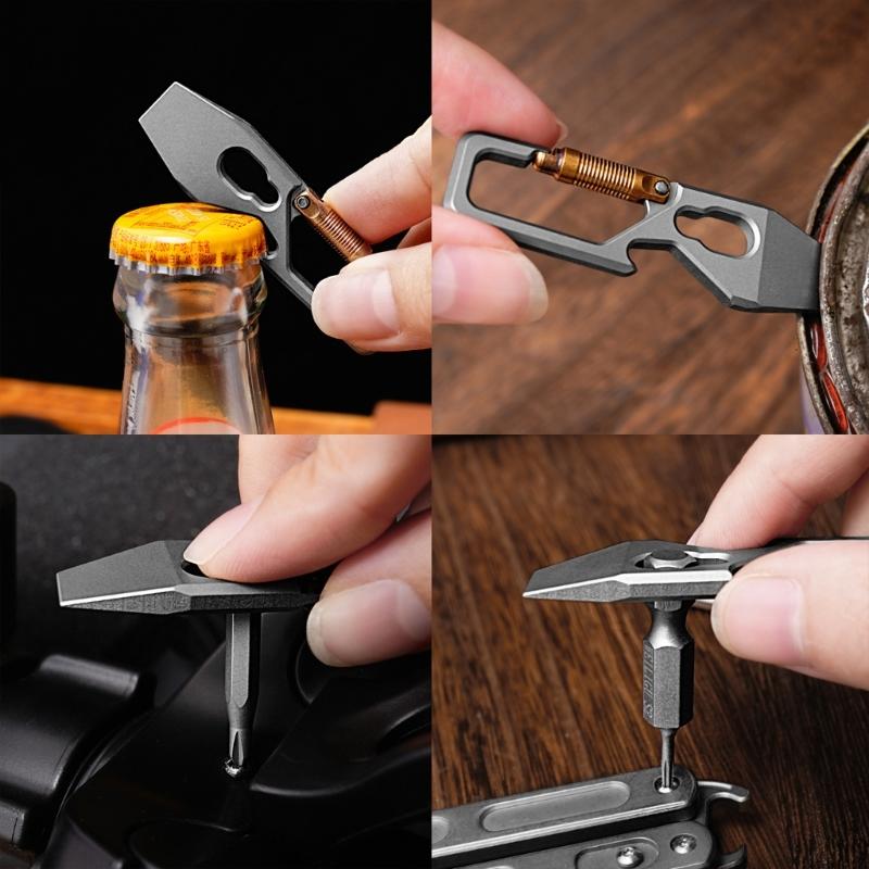 Многофункциональная поясная быстросъемная пряжка-карабин для ключей, крючок для ключей, зажим-карабин, брелок из титанового сплава, пряжка для ключей