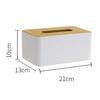 Japanese Style Tissue Box Multi-Function Wooden Cover Paper Box Washable Plastic Tissue Case Desktop Home Accessory