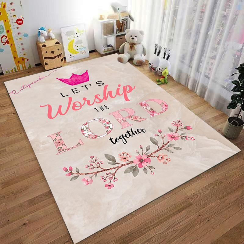 "Let's Worship the Lord carpet Set" carpet set (1 duvet cover, 2 pillowcases, duvet not included)