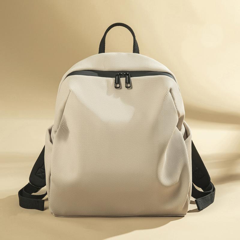 Korean Style College Canvas Casual Burden Reduction Backpack for Women Travel Light New Work Commuting Schoolbag Simple Backpack