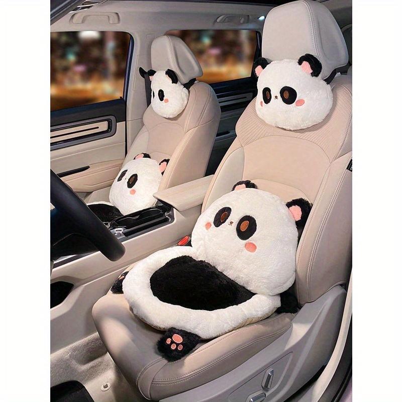 Cozy Up Your Car with 1pc Cute Ladies' Winter Car Seat Cushion Plush, Heated, Neck Pillow and Lumbar Support Keeping You Warm During Winter Drives