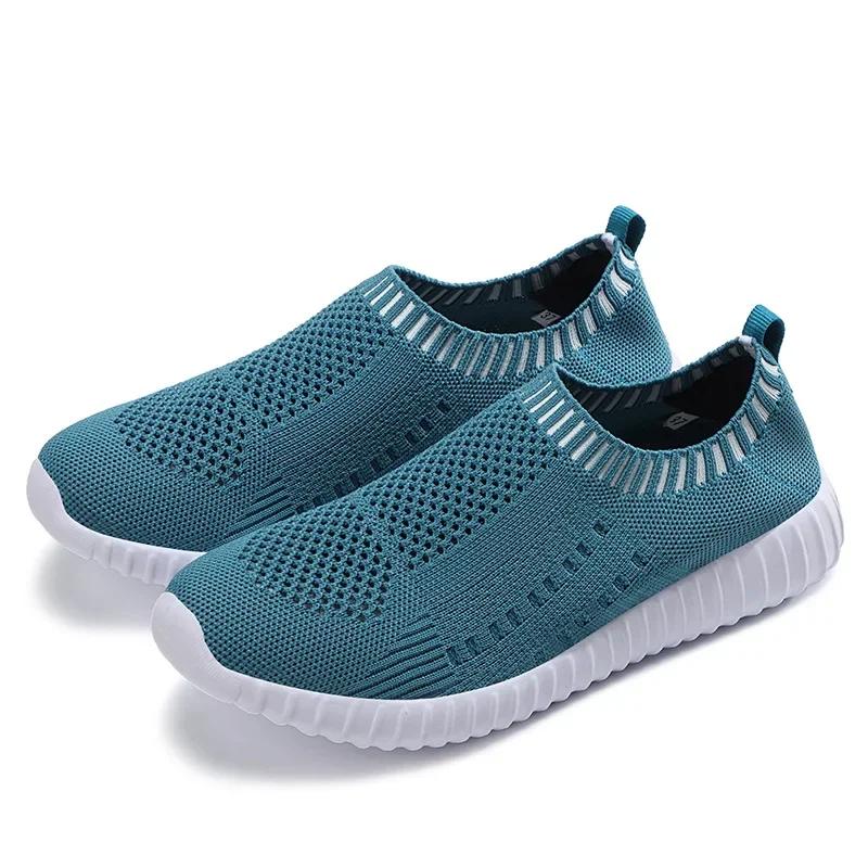Fashion Women Shoes Fashion Breathable Mesh Sneakers Casual Sneakers Slip On Women Flats Loafers Fashion Vulcanize Shoes
