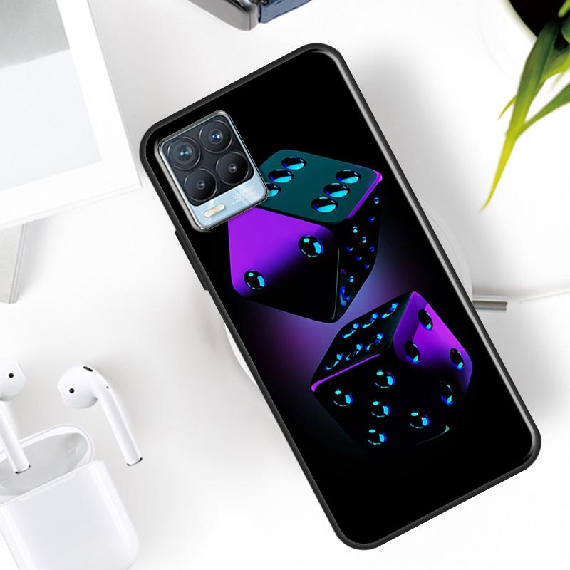 Кейс для покера и костей для Realme 15 11 12 13 14 Pro Plus C53 C55 C51 C25 C63 C61 C65 C67 C71 C75 GT6 GT7 Pro
