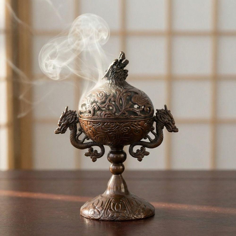Vintage Metal Incense Holder Handmade Sandalwood Incense Burner Aroma Burner Tea Ceremony