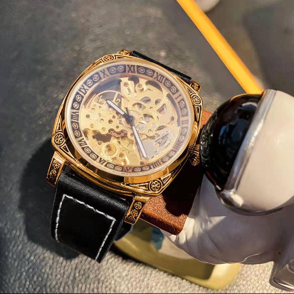 Fenshi FENSIR 8837 Мужские автоматические механические часы - Полый дизайн, Водонепроницаемые, Повседневный ремешок.