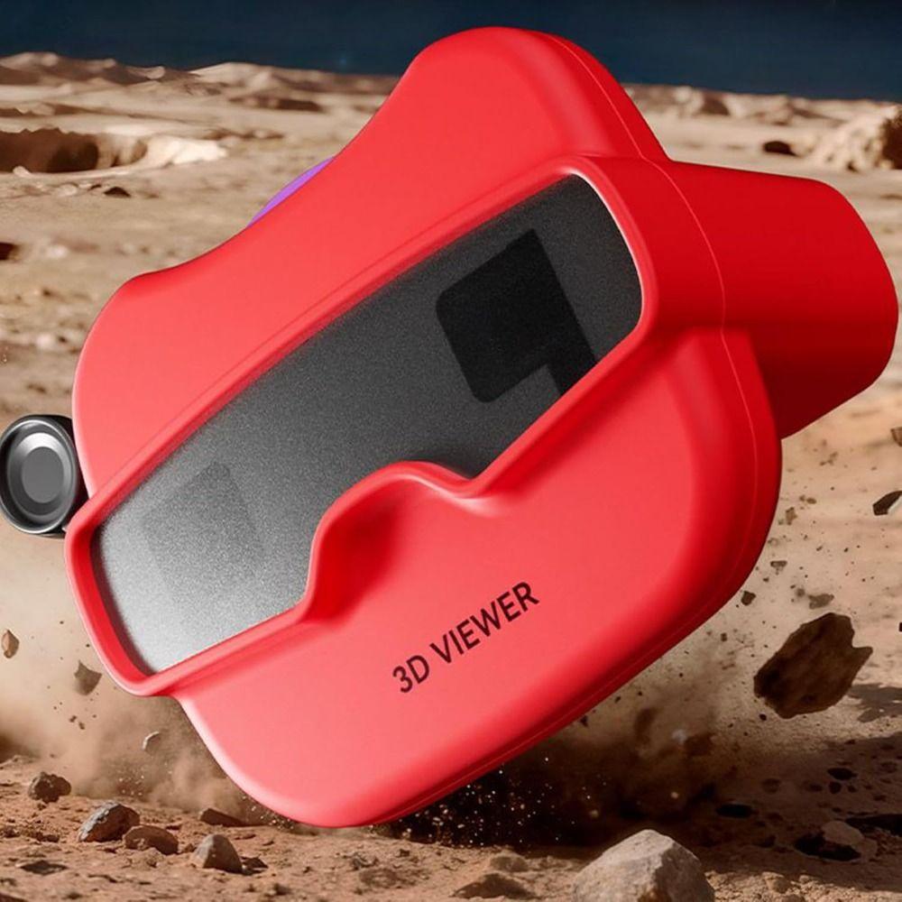 Новый 3D стереоскопический просмотрщик игрушка с 6 катушками, красный цвет, портативный 3D View-Master Видоискатель