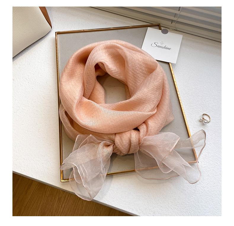 2025 Однотонный шарф из шелка и шерсти женский хиджаб пашмина шали и накидки Роскошный бренд Фуляр Бандана Буфанда Одеяло Шарфы