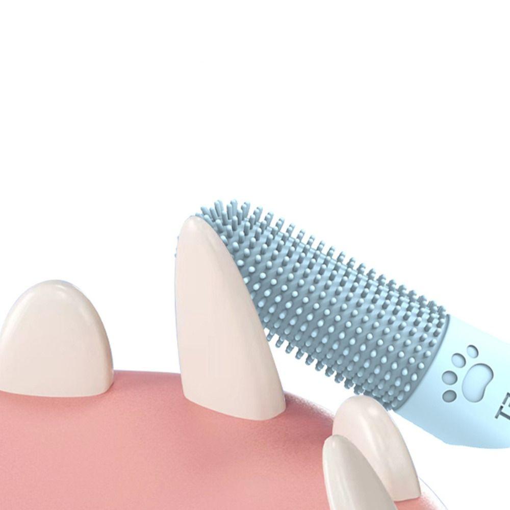 Super Soft Pet Teeth Cleaning Fingertips Silicone Cats Mouth Cleaner Pet Toothbrushes Dental Care