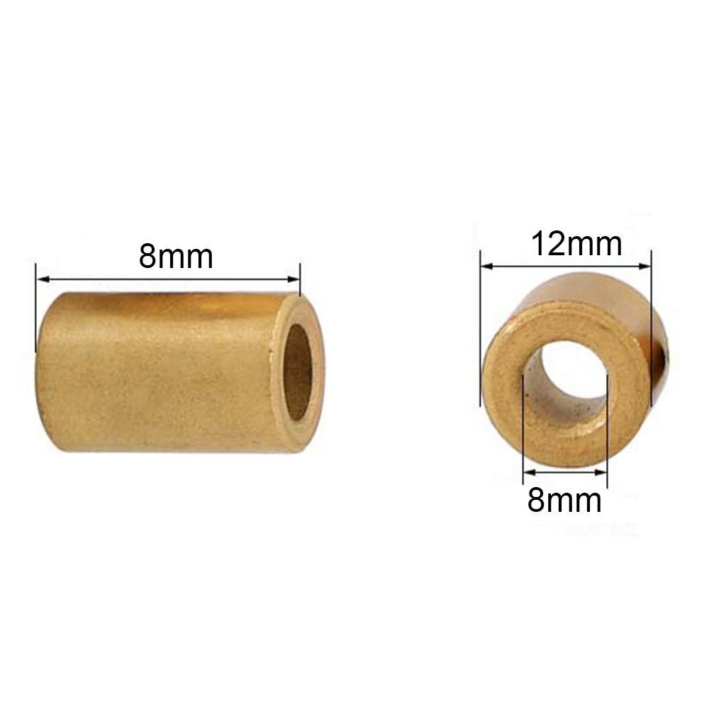 10pcs Sintered Bronze Bearing Sleeve Gold Plain Bearings Durable Bronze Bushings Machine Tools