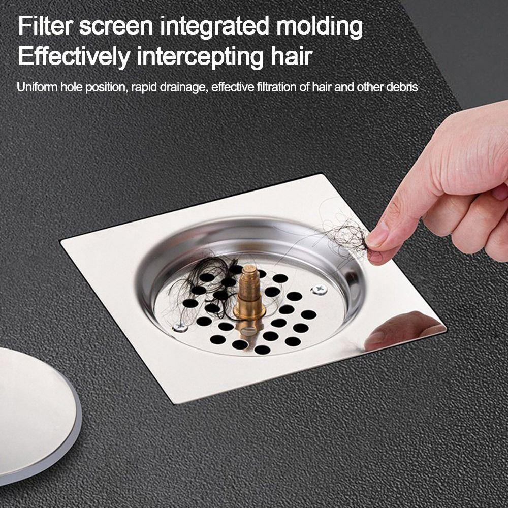 Pop Up Bounce Shower Foot Floor Drain Stainless Steel Drain Filter Durable Sewer Floor Strainer