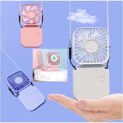 Ультратонкий складной настольный вентилятор с бесшумной зарядкой Treasure Mini Portable Hanging Neck Wind Fan