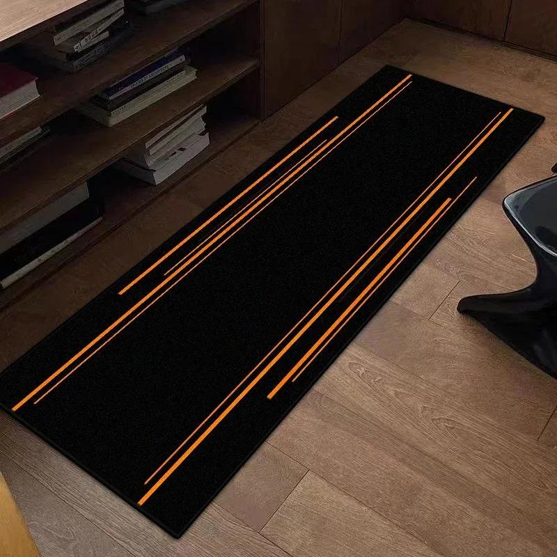 Motorcycle Floor Mat Non-Slip Washable Long Carpet Living Room Bedroom Floor Mat Home Decoration
