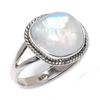 Natural Rainbow Moonstone Gemstone 925 Solid Sterling Silver Gift Ring S.8 N2i47