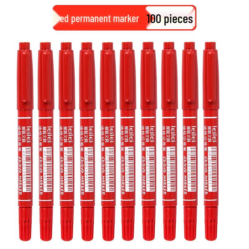 **Двусторонний детский маркер для рисования - Черный/Красный/Синий, Тонкий кончик, На водной основе**