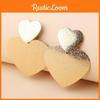 Metal Heartshaped Earrings For Women Fashion Geometric Design Gift Wedding