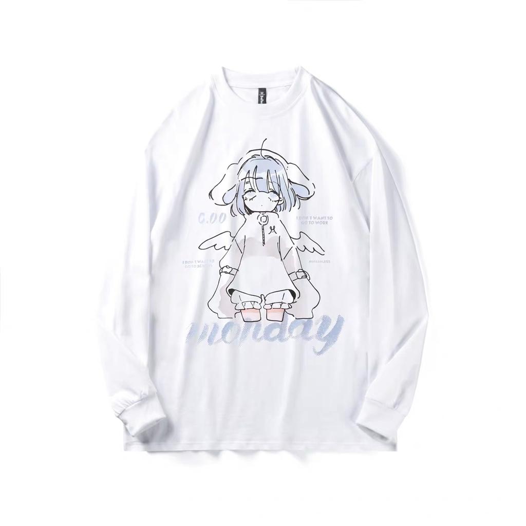 Kawaii аниме большие толстовки для женщин японский Harajuku милый мультфильм принт пара толстовка с капюшоном осень