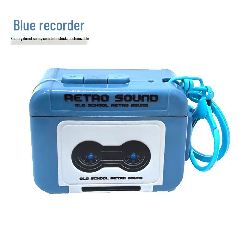 Ретро кассетный плеер Walkman брелок: Мини Музыкальный Плеер и Диктофон