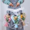 Доктор Мишка Graduation Букет из вязаных крючком цветов Искусственный подсолнух Ручная вязаная композиция в подарочном пакете Подарок выпускникам