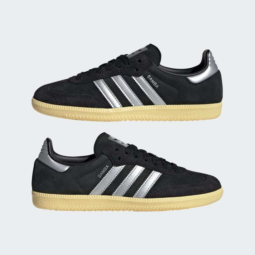 IE8128 adidas Originals Samba OG Черный Матовый Серебристый Почти Желтый (Женский)