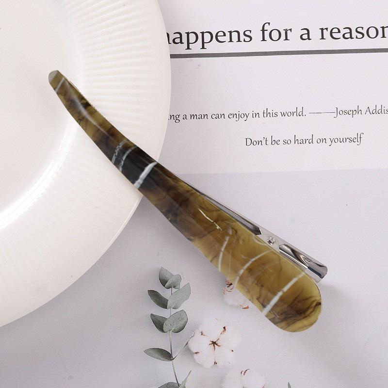 Заколка для волос из ацетата с блестками в корейском стиле для шикарных причесок - Большая акриловая заколка для элегантных причесок