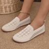 Женские дышащие слипоны на плоской подошве - Легкая сезонная обувь с низким вырезом