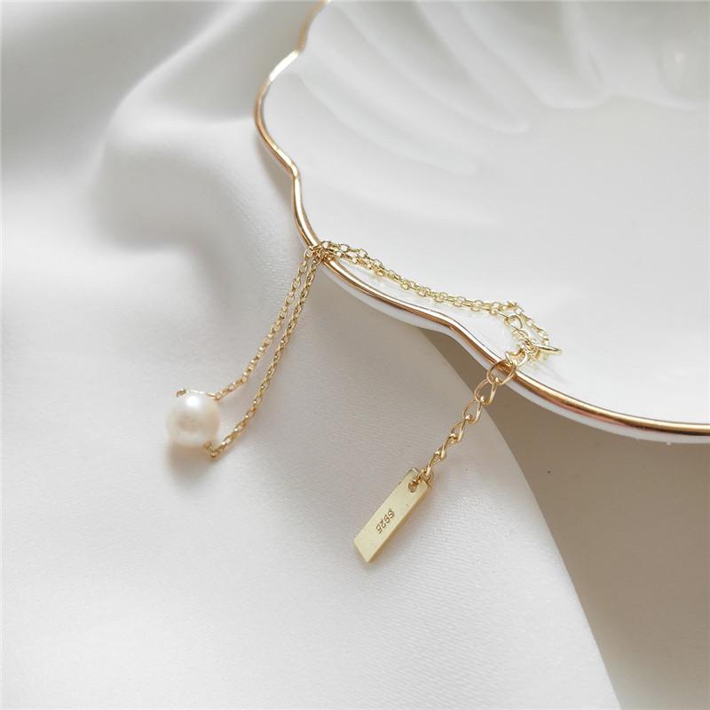 Korea 925 Sterling Silver Natural Freshwater Pearl Thin Bracelet for Women Simple Temperament Accessories Hand Accessories