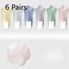 6 Pairs of Women's Summer Thin Cotton Boneless Deodorant Sweat Absorbing Heel Mesh Boat Socks